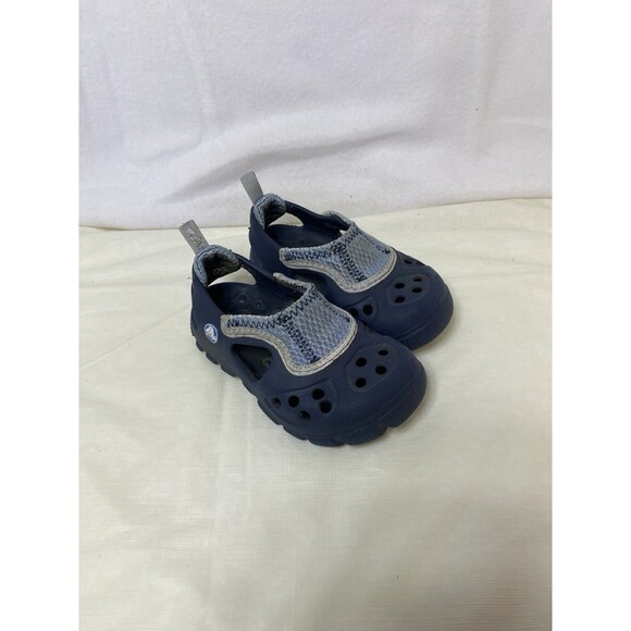 Crocs Other - Crocs Boys Micah II Clogs Blue Synthetic 14304 Perforated Slip On Rubber 6-7C